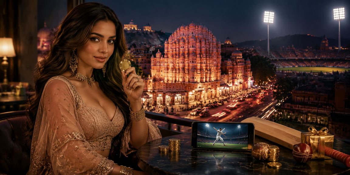Excited player registering on a cricket betting app in Jaipur